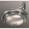 Pileta vanitory O300L acero inox 304 Johnson Acero