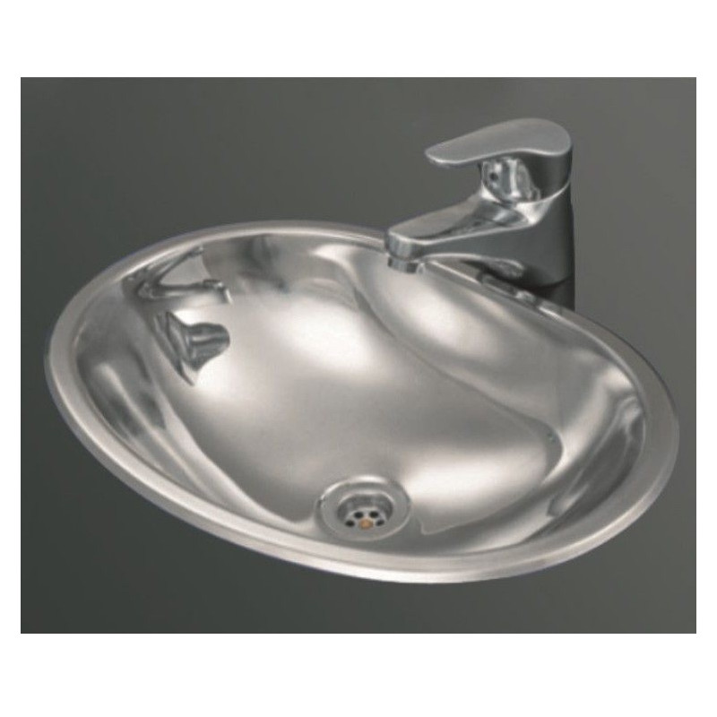 Pileta vanitory OV370L acero inox 304 Johnson Acero