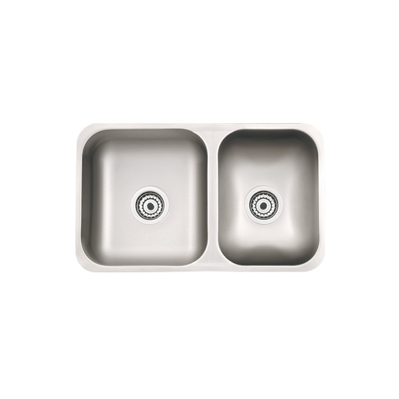 Pileta doble acero 304 305 64 x 37 x 18cm
