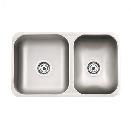 Pileta doble acero 304 305 64 x 37 x 18cm