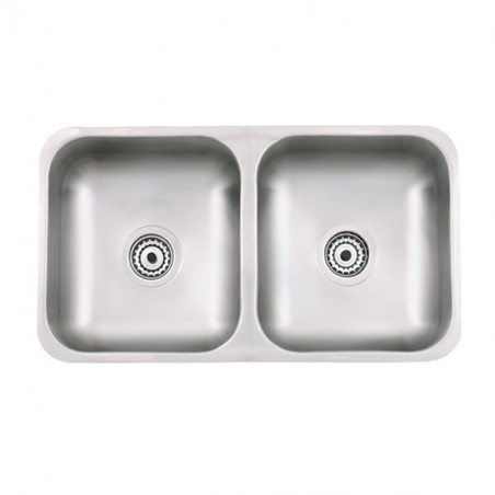 Pileta doble acero 304 306 71 x 37 x 18cm