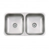 Pileta doble acero 304 306 71 x 37 x 18cm