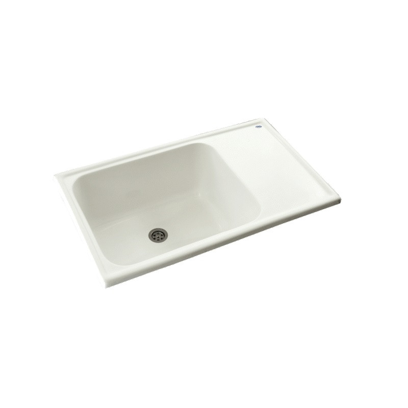 Pileta de lavadero MS 80 cm con mesada blanca