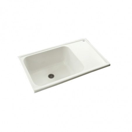 Pileta de lavadero MS 80 cm con mesada blanca
