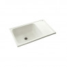 Pileta de lavadero MS 80 cm con mesada blanca