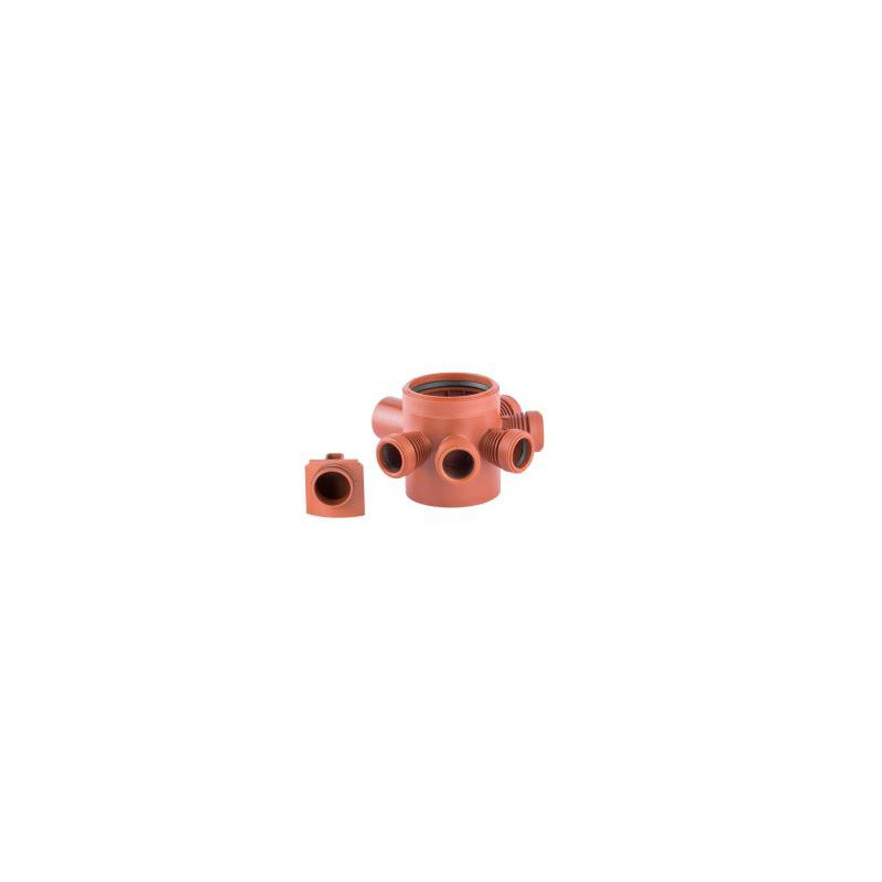 Pileta patio 5 entradas 40 x 63mm Junta elastica