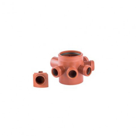 Pileta patio 5 entradas 40 x 63mm Junta elastica
