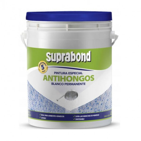Pintura antihongo 1 lt blanco satinado Suprabond