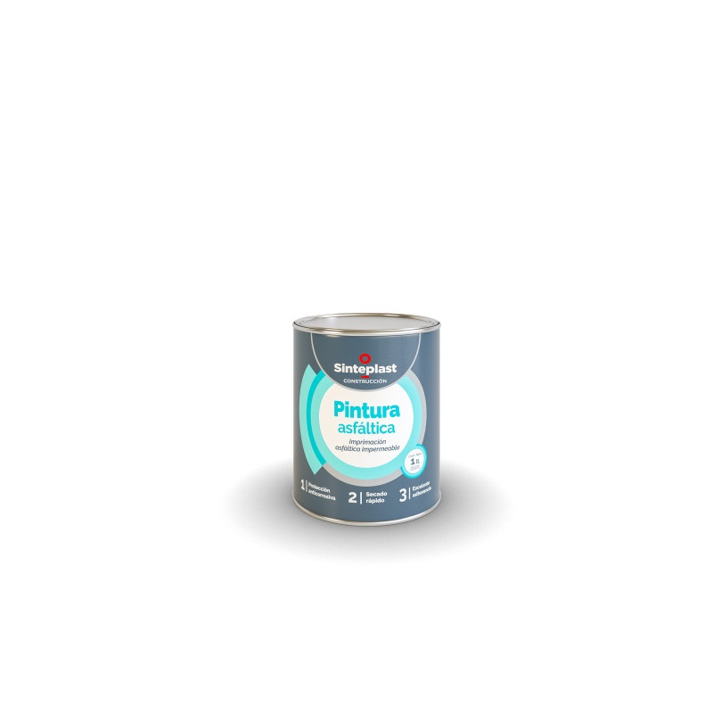Pintura asfaltica base solvente 1lt Sinteplast
