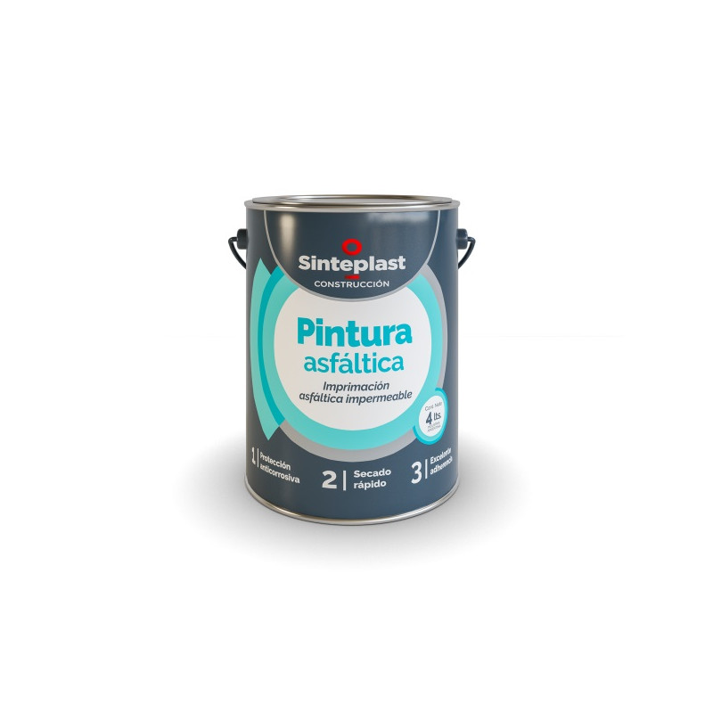 Pintura asfaltica base solvente 4lts Sinteplast