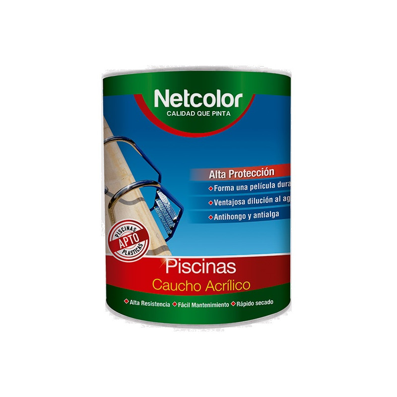 piscina caucho acrilico 20 lts celeste Netcolor