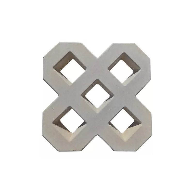 Bloque cemento para cesped Equis 35 x 35 cm
