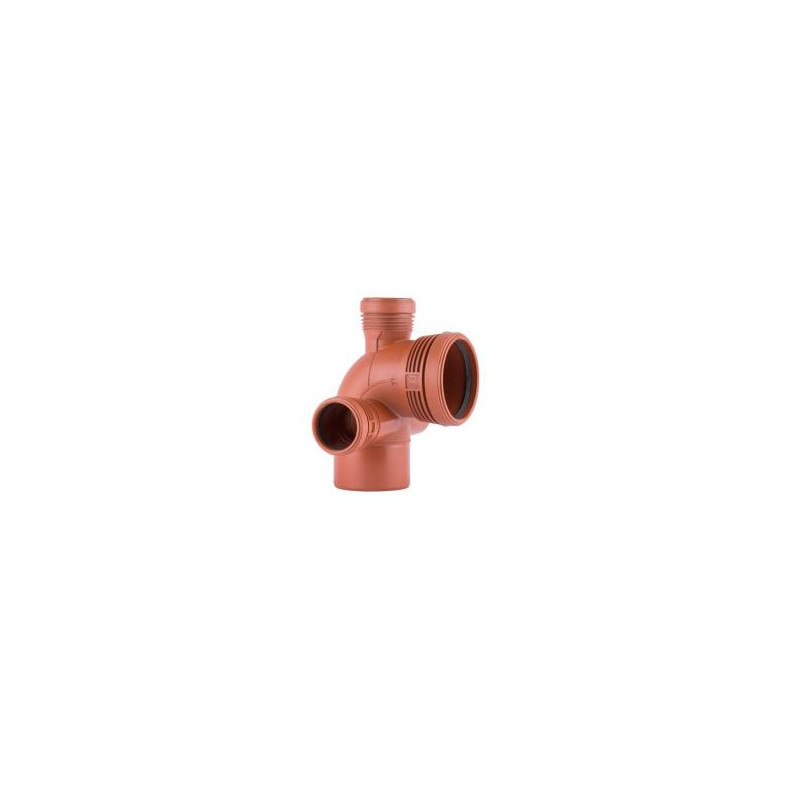 Boca acceso horizontal 110mm 3 entradas 63mm junta elastica