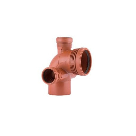Boca acceso horizontal 110mm 3 entradas 63mm junta elastica