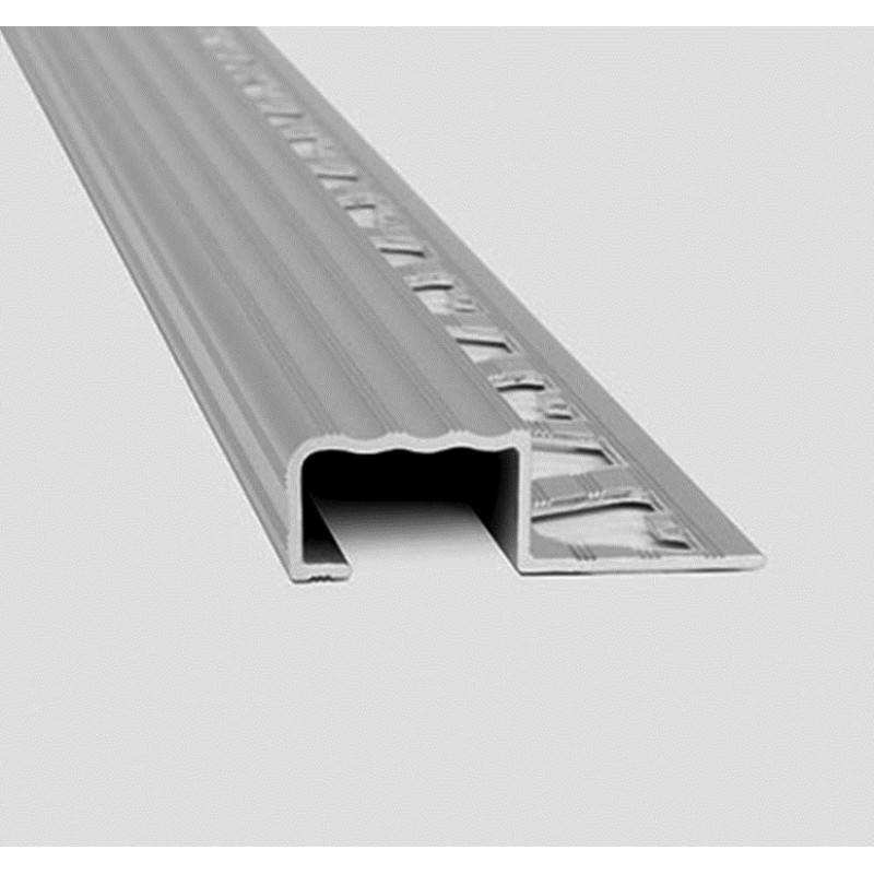 Protector de escalon grada aluminio 10.5 x 20mm mate Atrim