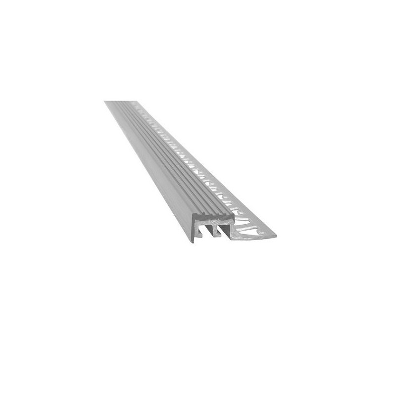 Protector de escalon PVC 10 x 18mm gris Atrim