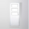 Puerta tubular 1/2 vidrio entero 80 derecha aluminio blanco