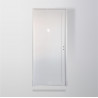 Puerta tubular ciega 80 derecha aluminio blanco
