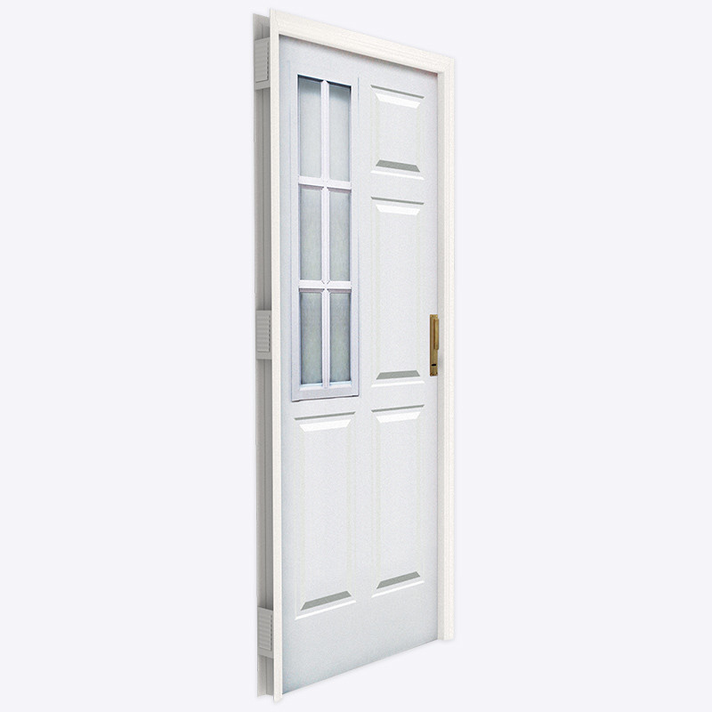 Puerta Americana reja lateral 80 cm blanca derecha Pavir