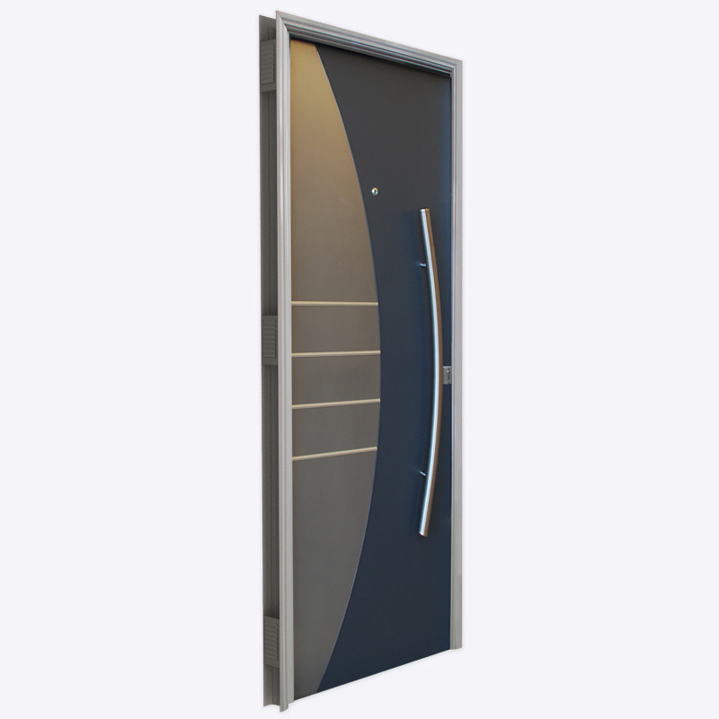 Puerta 76 grafito champagne 80 cm derecha Pavir
