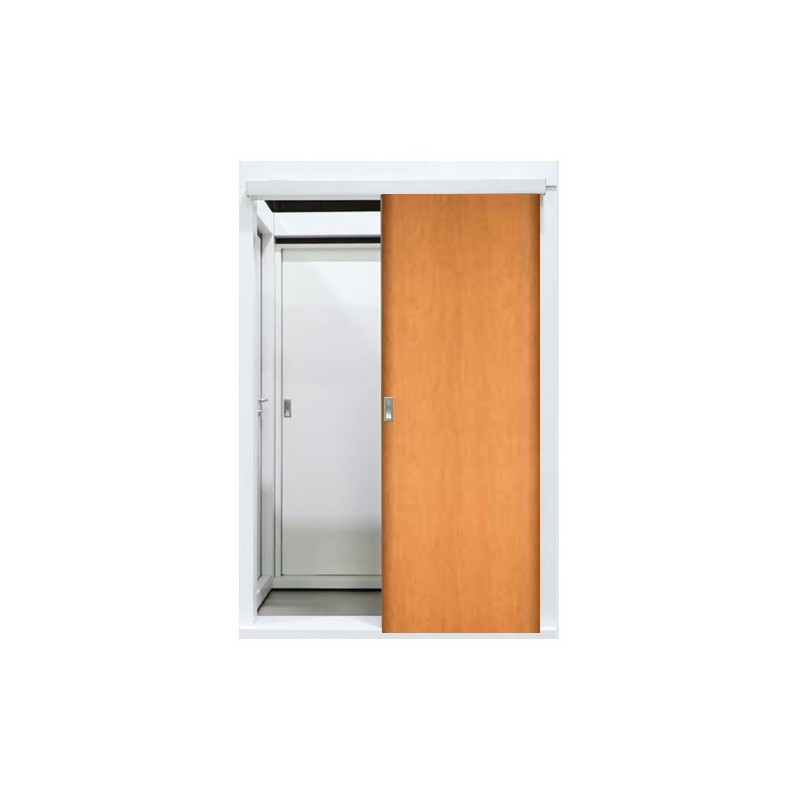 Puerta placa corrediza colgante Enchapada 90 Oblak