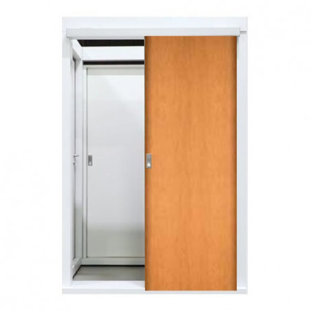 Puerta placa corrediza colgante Enchapada 90 Oblak
