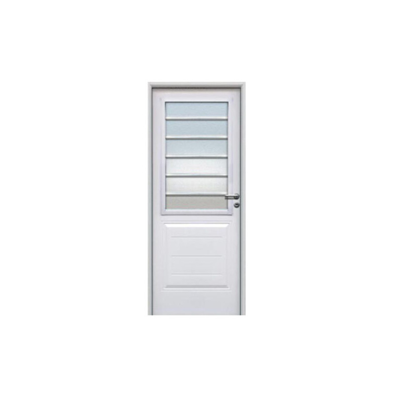 Puerta Florencia medio vidrio 80 cm blanca derecha Pavir