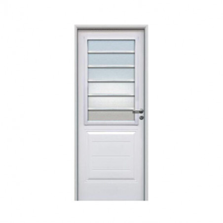 Puerta Florencia medio vidrio 80 cm blanca derecha Pavir