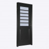 Puerta Florencia medio vidrio 80 cm grafito derecha Pavir