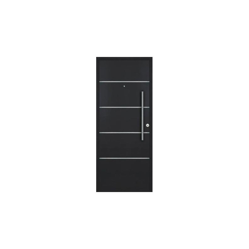 Puerta Futura 80 cm grafito derecha Pavir