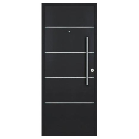 Puerta Futura 80 cm grafito derecha Pavir