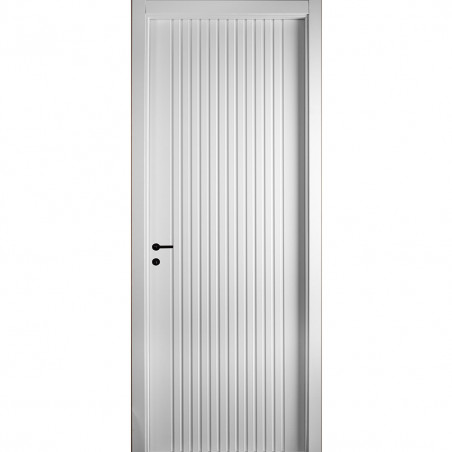 Puerta Gema R blanca marco madera 80/15 D Oblak