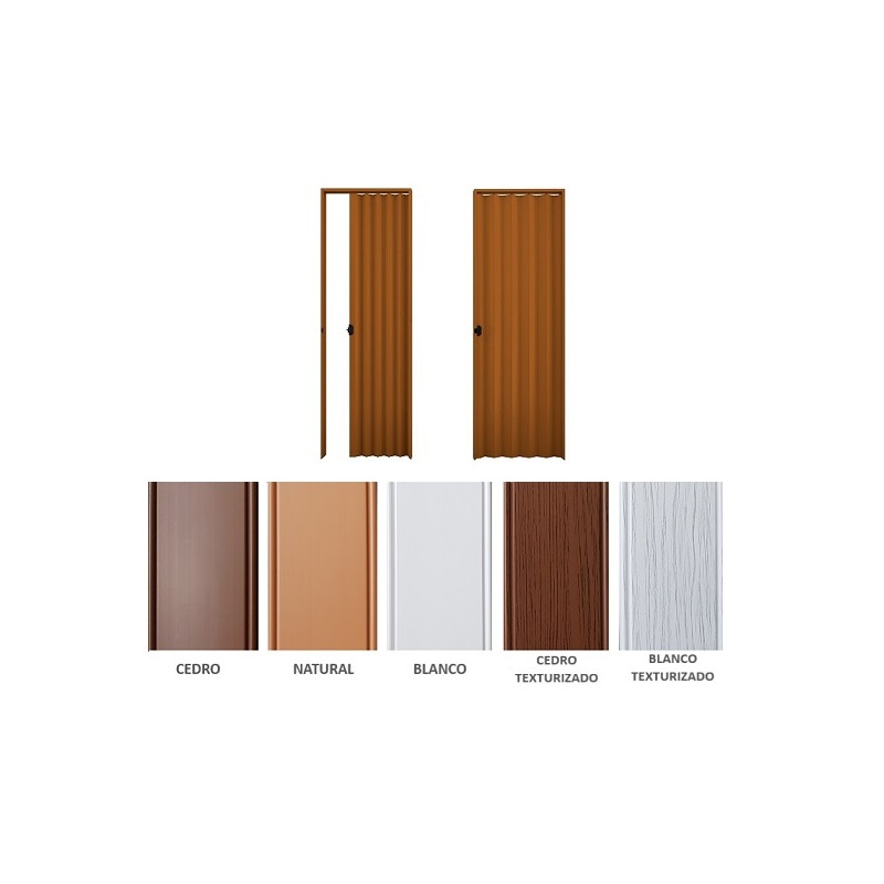 Puerta plegadiza PVC mogno 82 x 210 cm Claraluz
