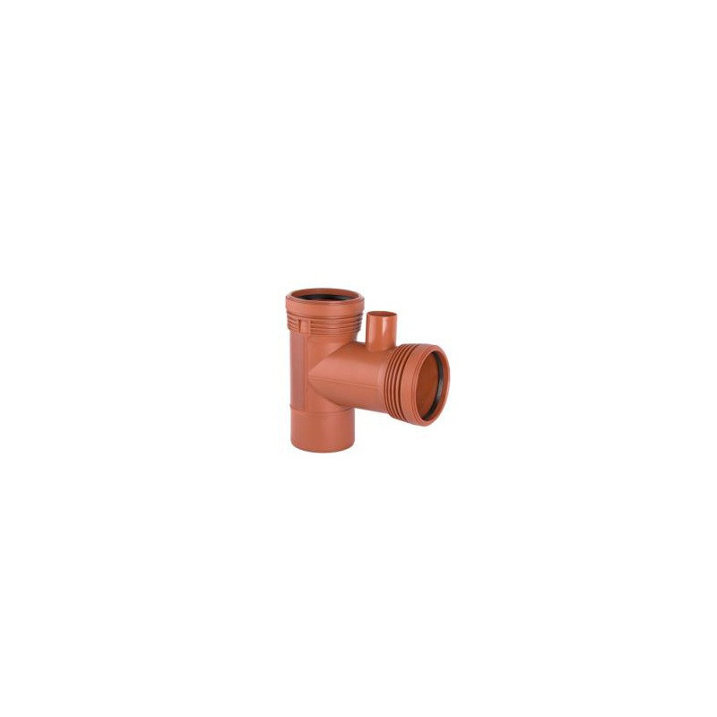 Ramal 90º con ventilacion 110mm Junta elastica