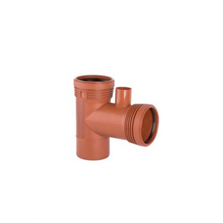 Ramal 90º con ventilacion 110mm Junta elastica