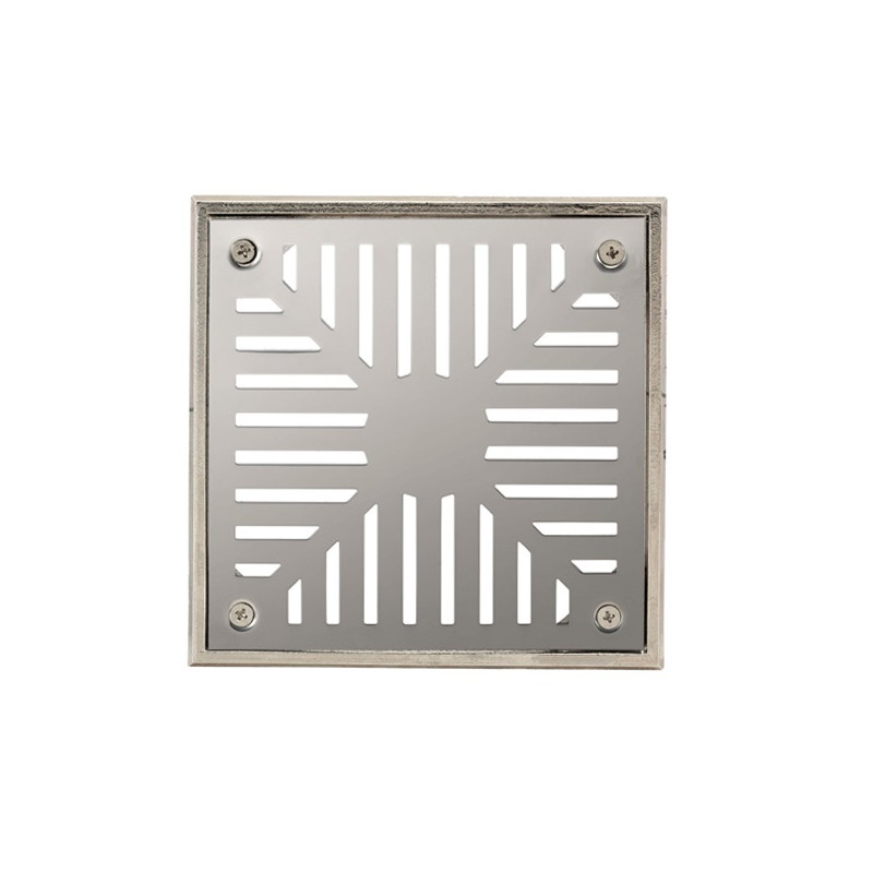 rejilla para piso 4 tornillos 12 x 12cm acero inoxidable