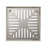 rejilla para piso 4 tornillos 12 x 12cm acero inoxidable