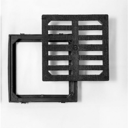Rejilla termoplastica 20x20 cm con marco Fibon