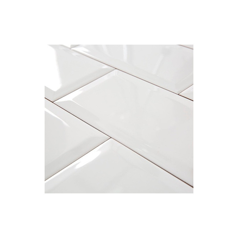 Caja revestimiento subway biselado blanco 7.5 x 15 cm Gabriella