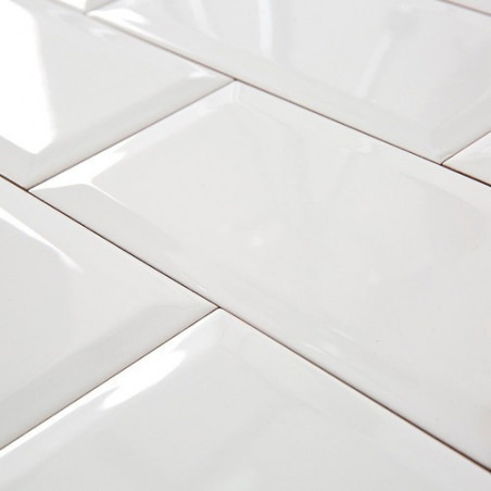 Caja revestimiento subway biselado blanco 7.5 x 15 cm Gabriella