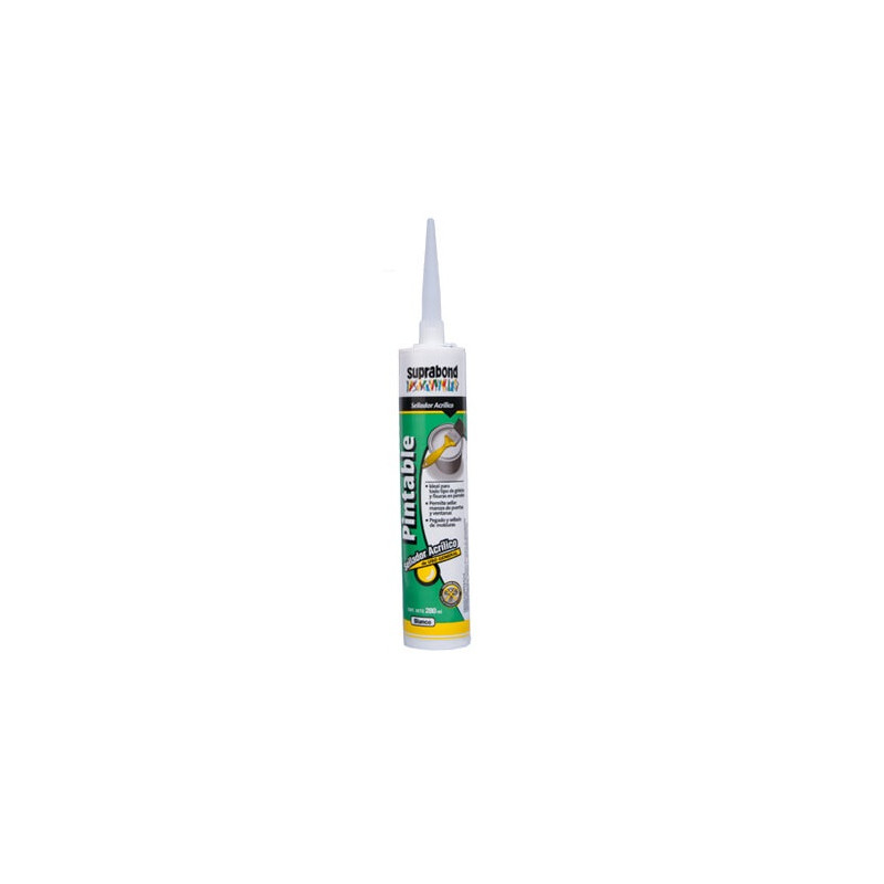 Sellador acrilico pintable 280cc blanco Suprabond
