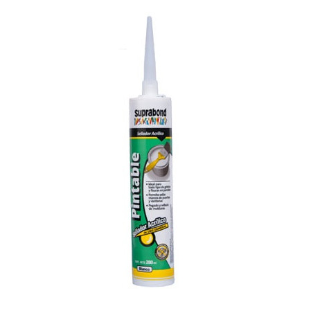 Sellador acrilico pintable 280cc blanco Suprabond