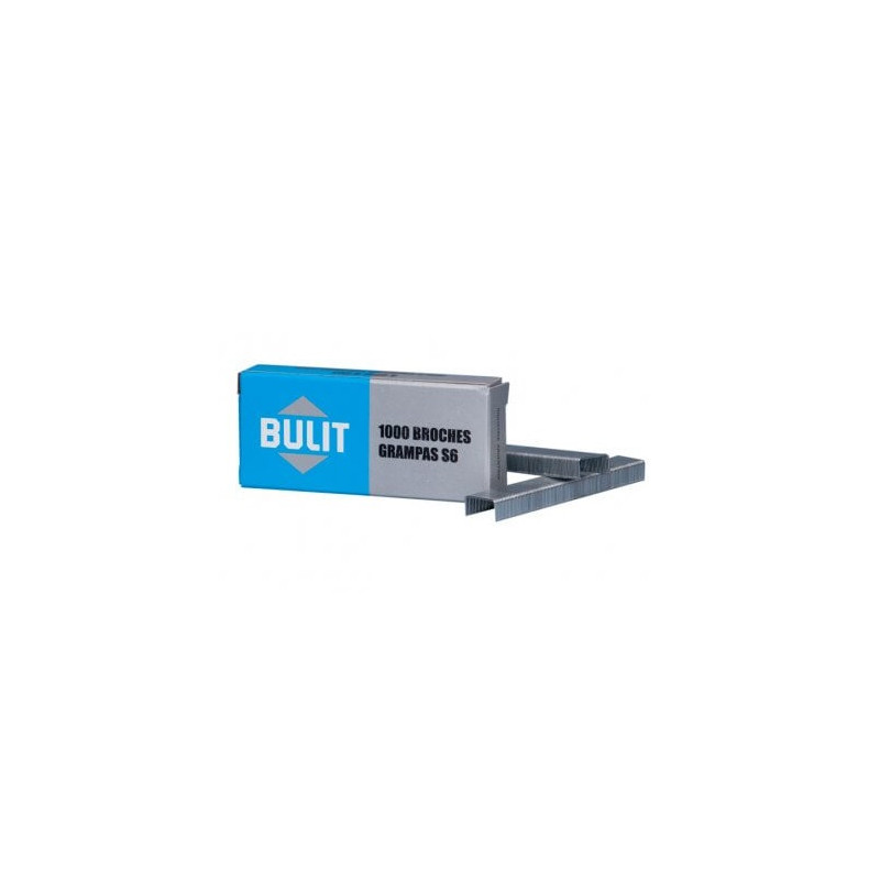 Caja de 1000 broches grampas 6mm Bulit