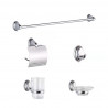 Set 5 piezas accesorios metalicos para baño Drava Gloa