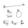 Set 6 piezas accesorios metalicos para baño Drava Gloa