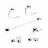 Set 6 piezas accesorios metalicos baño Loto Gloa