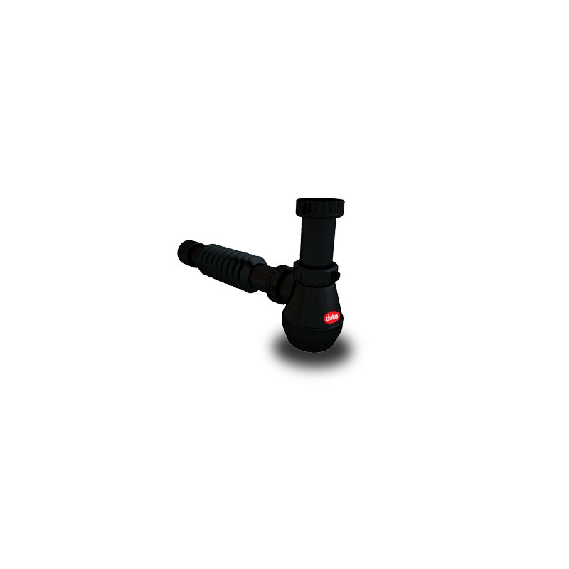 Sifon negro extensible simple 1 1/2" 40/50mm Duke