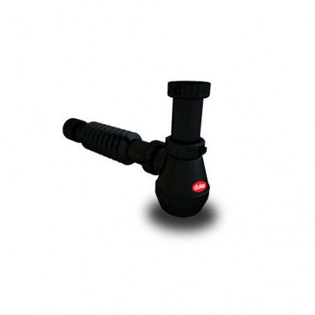 Sifon negro extensible simple 1 1/2" 40/50mm Duke