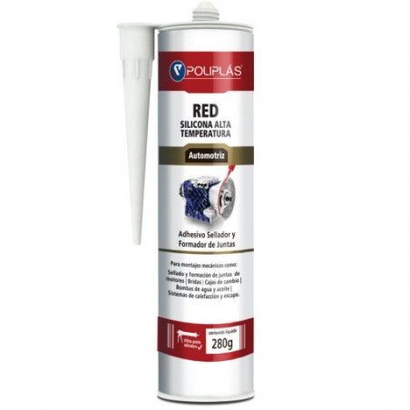 Sellador Alta Temperatura rojo 280ML Polisil HT Poliplas