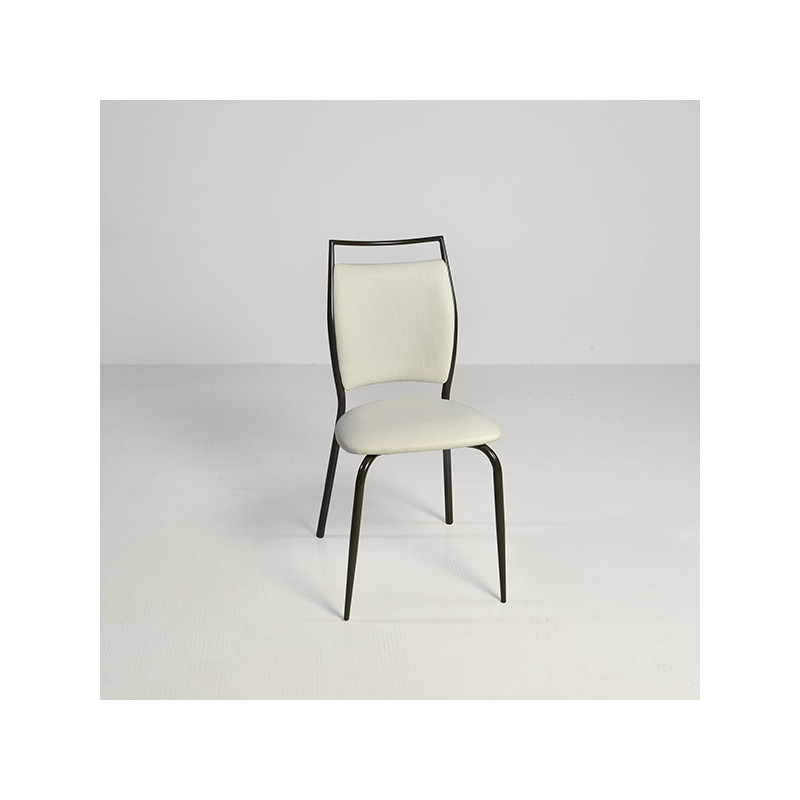 Silla 511 asiento y respaldo tapizado cromada Simet